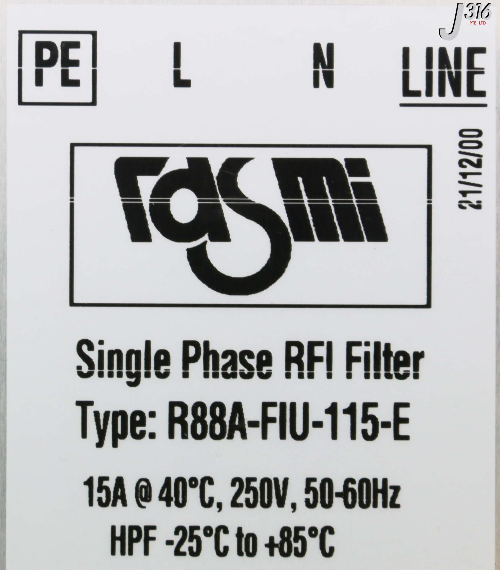 33329 RASMI SINGLE PHASE RFI FILTER R88A-FIU-115-E | eBay